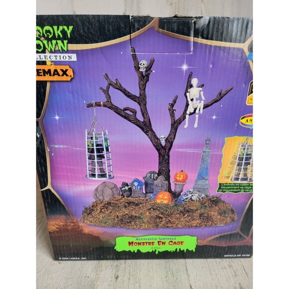 Lemax caged monster animated spooky town Village accessories Halloween - Picture 2 of 4